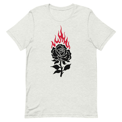 Burning Rose Unisex T-Shirt from Swallows N Daggers